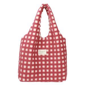 Ladies Cute Bear Plush Shoulder Bag Large Tote Handbag Purse Faux Fur :<
